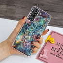 For Samsung Galaxy S22+ 5G Luminous TPU Protective Phone Case(Mandala Flower)