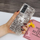 For Samsung Galaxy S22+ 5G Luminous TPU Protective Phone Case(Leopard Tiger)