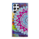 For Samsung Galaxy S22 Ultra 5G Luminous TPU Protective Phone Case(Half-flower)