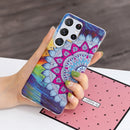 For Samsung Galaxy S22 Ultra 5G Luminous TPU Protective Phone Case(Half-flower)
