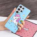 For Samsung Galaxy S22 Ultra 5G Luminous TPU Protective Phone Case(Star Unicorn)