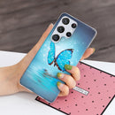 For Samsung Galaxy S22 Ultra 5G Luminous TPU Protective Phone Case(Butterfly)