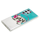 For Samsung Galaxy S22 Ultra 5G Luminous TPU Protective Phone Case(Headset Dog)