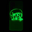 For Samsung Galaxy S22 Ultra 5G Luminous TPU Protective Phone Case(Headset Dog)