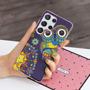 For Samsung Galaxy S22 Ultra 5G Luminous TPU Protective Phone Case(Blue Owl)