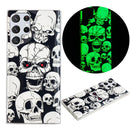 For Samsung Galaxy S22 Ultra 5G Luminous TPU Protective Phone Case(Skull)