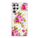 For Samsung Galaxy S22 Ultra 5G Luminous TPU Protective Phone Case(Rose Flower)