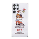 For Samsung Galaxy S22 Ultra 5G Luminous TPU Protective Phone Case(Cats)