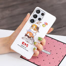 For Samsung Galaxy S22 Ultra 5G Luminous TPU Protective Phone Case(Cats)