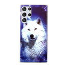 For Samsung Galaxy S22 Ultra 5G Luminous TPU Protective Phone Case(Starry Sky Wolf)