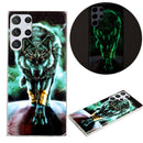 For Samsung Galaxy S22 Ultra 5G Luminous TPU Protective Phone Case(Fierce Wolf)