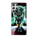 For Samsung Galaxy S22 Ultra 5G Luminous TPU Protective Phone Case(Fierce Wolf)