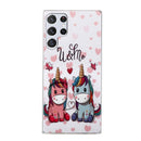 For Samsung Galaxy S22 Ultra 5G Luminous TPU Protective Phone Case(Couple Unicorn)