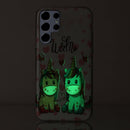 For Samsung Galaxy S22 Ultra 5G Luminous TPU Protective Phone Case(Couple Unicorn)