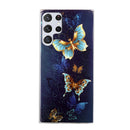 For Samsung Galaxy S22 Ultra 5G Luminous TPU Protective Phone Case(Double Butterflies)