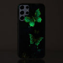 For Samsung Galaxy S22 Ultra 5G Luminous TPU Protective Phone Case(Double Butterflies)