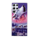 For Samsung Galaxy S22 Ultra 5G Luminous TPU Protective Phone Case(Seven Wolves)