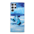 For Samsung Galaxy S22 Ultra 5G Luminous TPU Protective Phone Case(Butterflies)