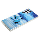 For Samsung Galaxy S22 Ultra 5G Luminous TPU Protective Phone Case(Butterflies)