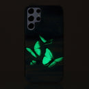 For Samsung Galaxy S22 Ultra 5G Luminous TPU Protective Phone Case(Butterflies)