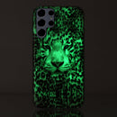 For Samsung Galaxy S22 Ultra 5G Luminous TPU Protective Phone Case(Leopard Tiger)