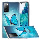 For Samsung Galaxy A03s Luminous TPU Protective Phone Case(Butterfly)