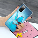 For Samsung Galaxy A03s Luminous TPU Protective Phone Case(Butterfly)