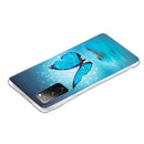 For Samsung Galaxy A03s Luminous TPU Protective Phone Case(Butterfly)