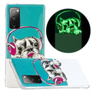 For Samsung Galaxy A03s Luminous TPU Protective Phone Case(Headset Dog)