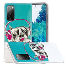 For Samsung Galaxy A03s Luminous TPU Protective Phone Case(Headset Dog)