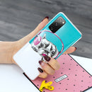 For Samsung Galaxy A03s Luminous TPU Protective Phone Case(Headset Dog)