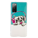 For Samsung Galaxy A03s Luminous TPU Protective Phone Case(Headset Dog)
