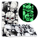 For Samsung Galaxy A03s Luminous TPU Protective Phone Case(Skull)