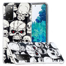 For Samsung Galaxy A03s Luminous TPU Protective Phone Case(Skull)