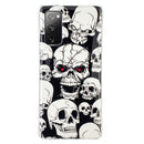 For Samsung Galaxy A03s Luminous TPU Protective Phone Case(Skull)