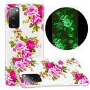 For Samsung Galaxy A03s Luminous TPU Protective Phone Case(Rose Flower)