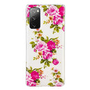 For Samsung Galaxy A03s Luminous TPU Protective Phone Case(Rose Flower)