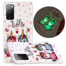 For Samsung Galaxy A03s Luminous TPU Protective Phone Case(Couple Unicorn)