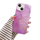 Glitter Marble Phone Case For iPhone 13(Purple Gold)