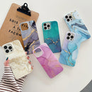 Glitter Marble Phone Case For iPhone 13 Pro(Gilt Blue)