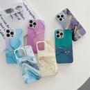 Glitter Marble Phone Case For iPhone 12 Pro Max(Platinum Blue)