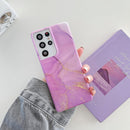 For Samsung Galaxy A13 Glitter Marble Phone Case(Purple Gold)