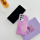 For Samsung Galaxy S21 FE 5G Glitter Marble Phone Case(Dark Green Glitter)