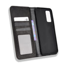For TCL 205 Magnetic Buckle Retro Texture Leather Phone Case(Black)