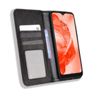 For TCL 205 Magnetic Buckle Retro Texture Leather Phone Case(Black)
