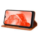 For TCL 205 Magnetic Buckle Retro Texture Leather Phone Case(Brown)
