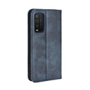 For TCL 205 Magnetic Buckle Retro Texture Leather Phone Case(Blue)