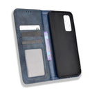 For TCL 205 Magnetic Buckle Retro Texture Leather Phone Case(Blue)