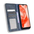 For TCL 205 Magnetic Buckle Retro Texture Leather Phone Case(Blue)