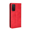 For TCL 205 Magnetic Buckle Retro Texture Leather Phone Case(Red)